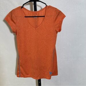 Women’s Tapout Orange Short Sleeve V-Neck Active Top